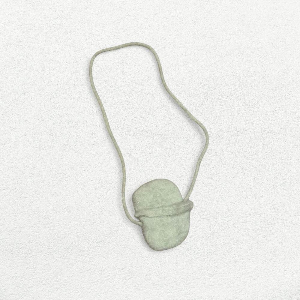 House of Sunny Knitted Pouch Bag in Mint